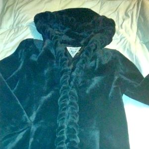 Marvin Richards Hooded Faux Fur Coat